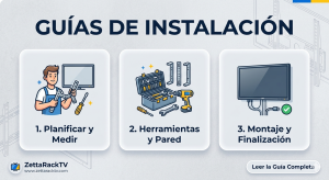 instalación de rack para tv guía grafica de los pasos para la instalación de rack para tv